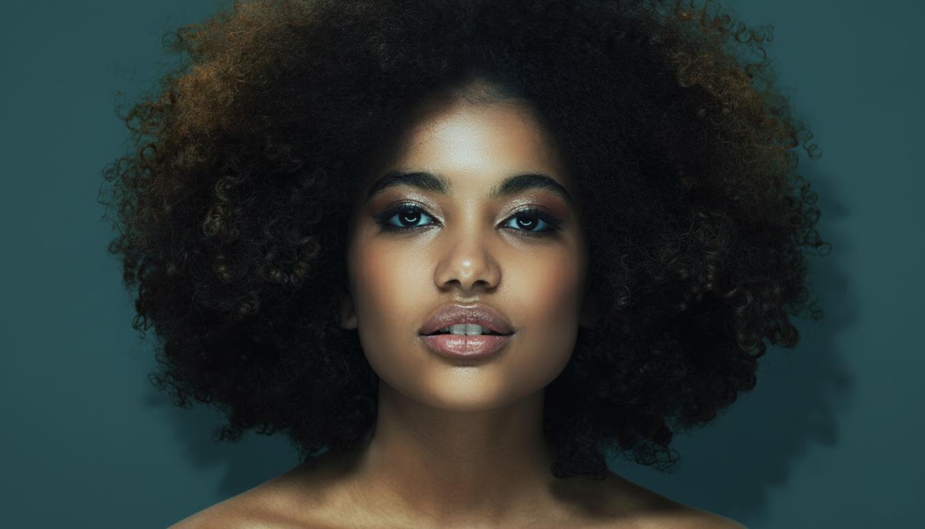 Woman with natural textured hair representing Root Miracle hair care